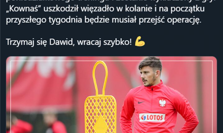 OFICJALNIE! Złe wieści ws. Dawida Kownackiego...